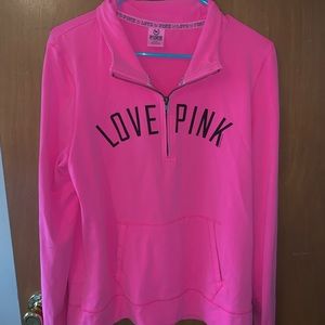 Pink quarter zip